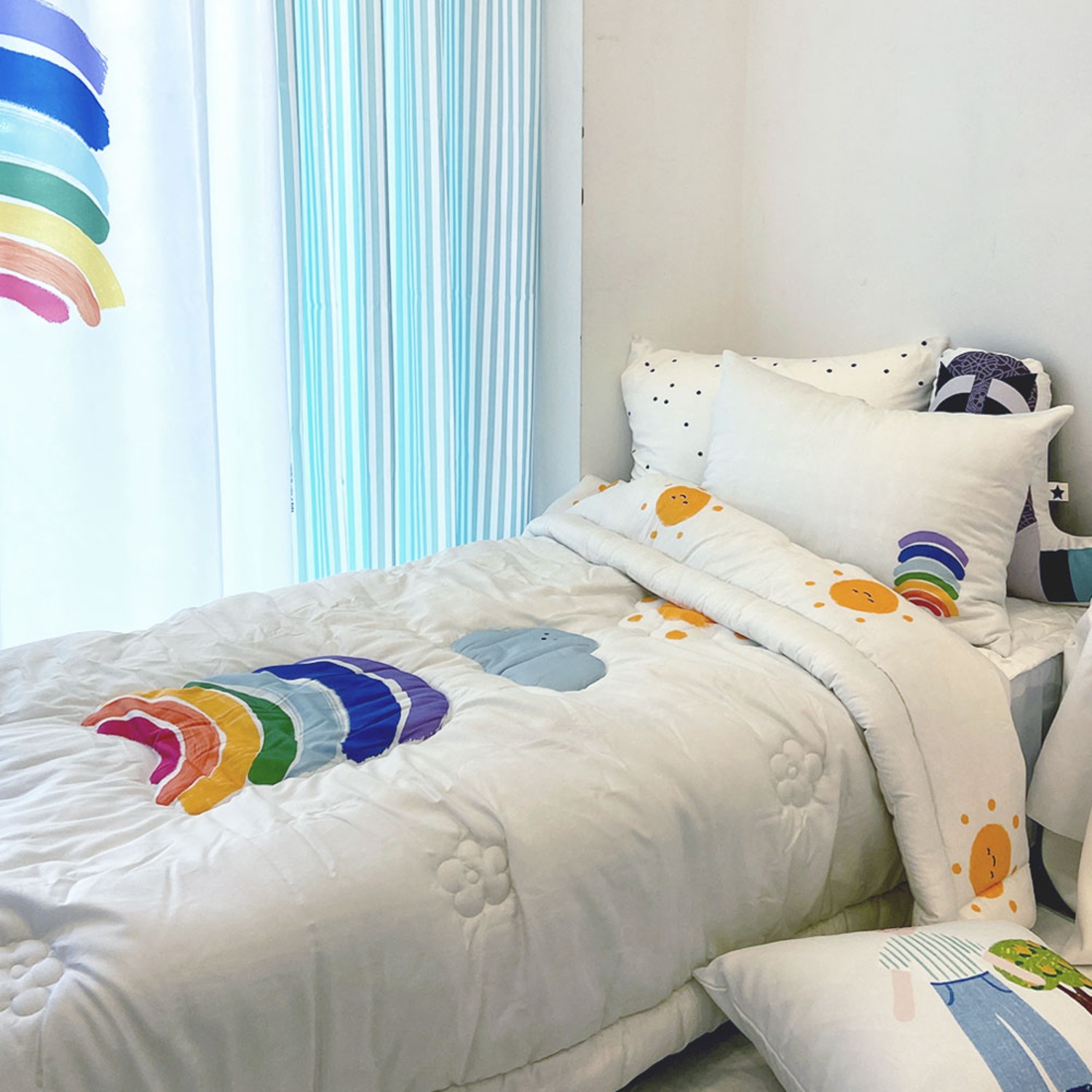 [drawing AMY] Little Rainbow bed comforter set