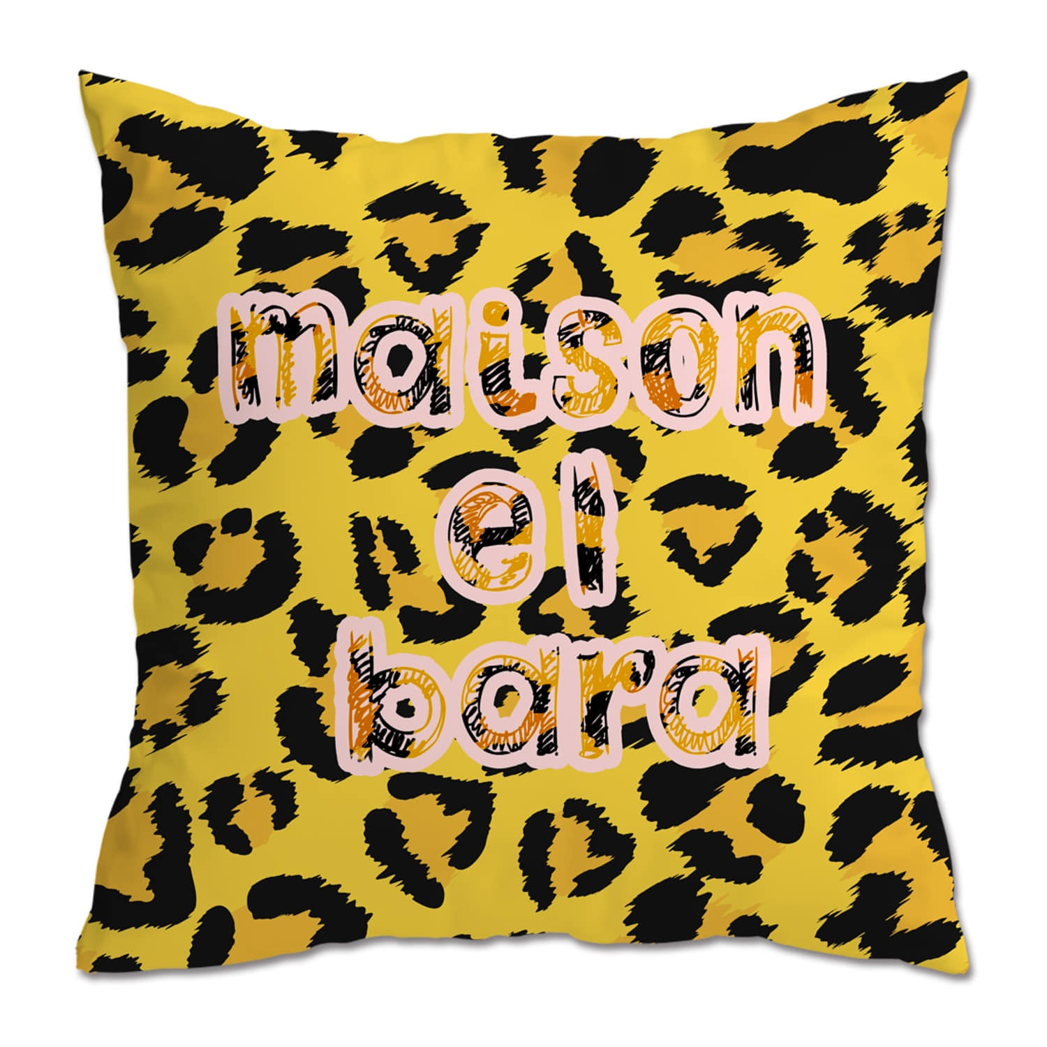 [maison el BARA] Cheetah Yellow Cushion
