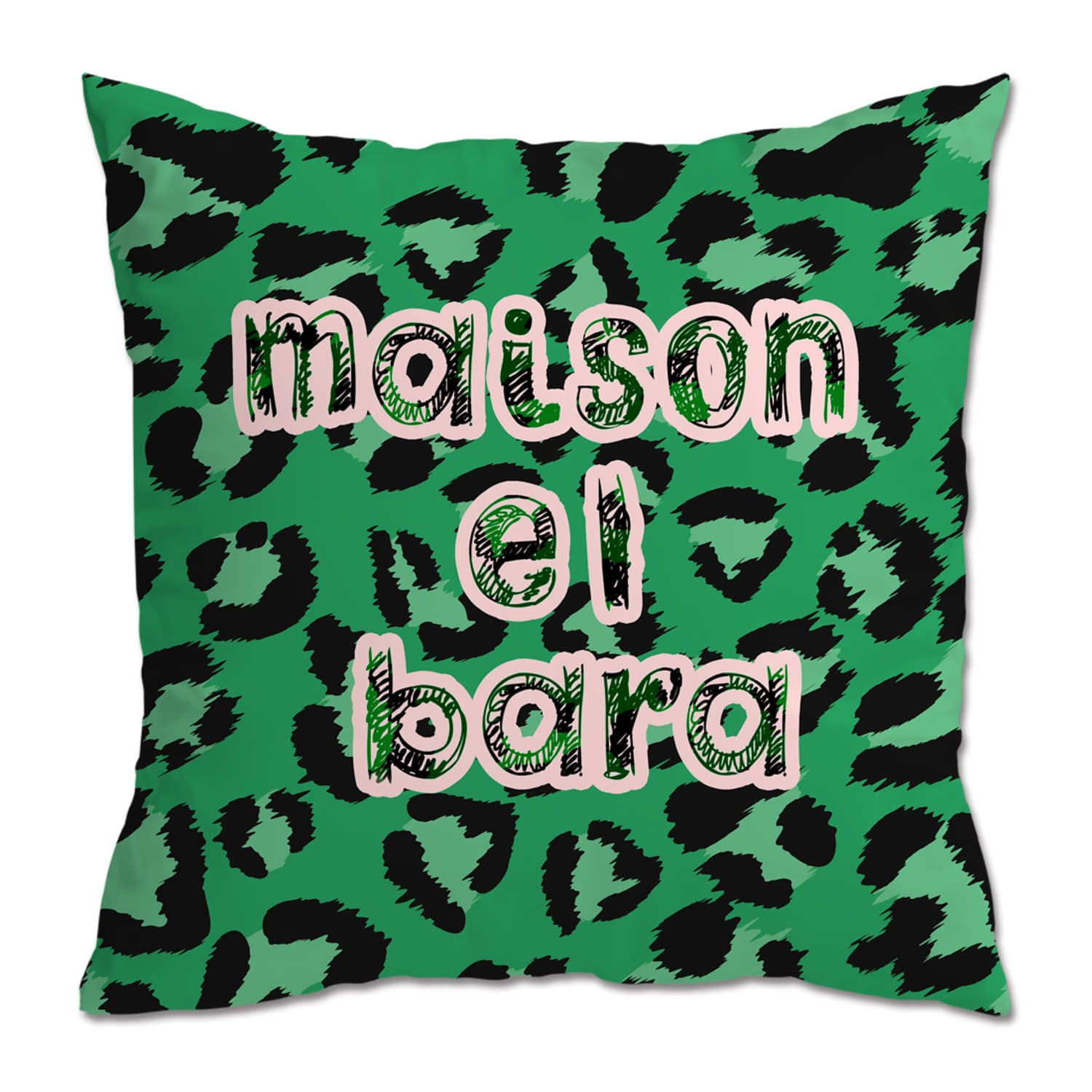 [maison el BARA] Cheetah Green Cushion
